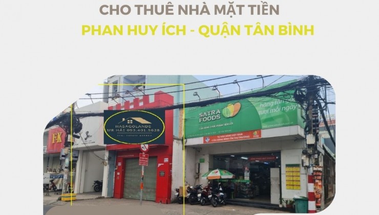 Cho thuê nhà Mặt Tiền Phan Huy Ích, 110m2, 1 LẦU, 35 triệu